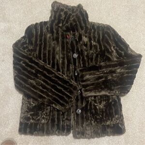 Esprit Faux Fur Jacket. Worn 2 times. Beautiful and comfortable.